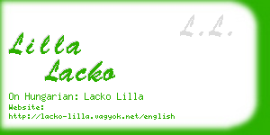lilla lacko business card